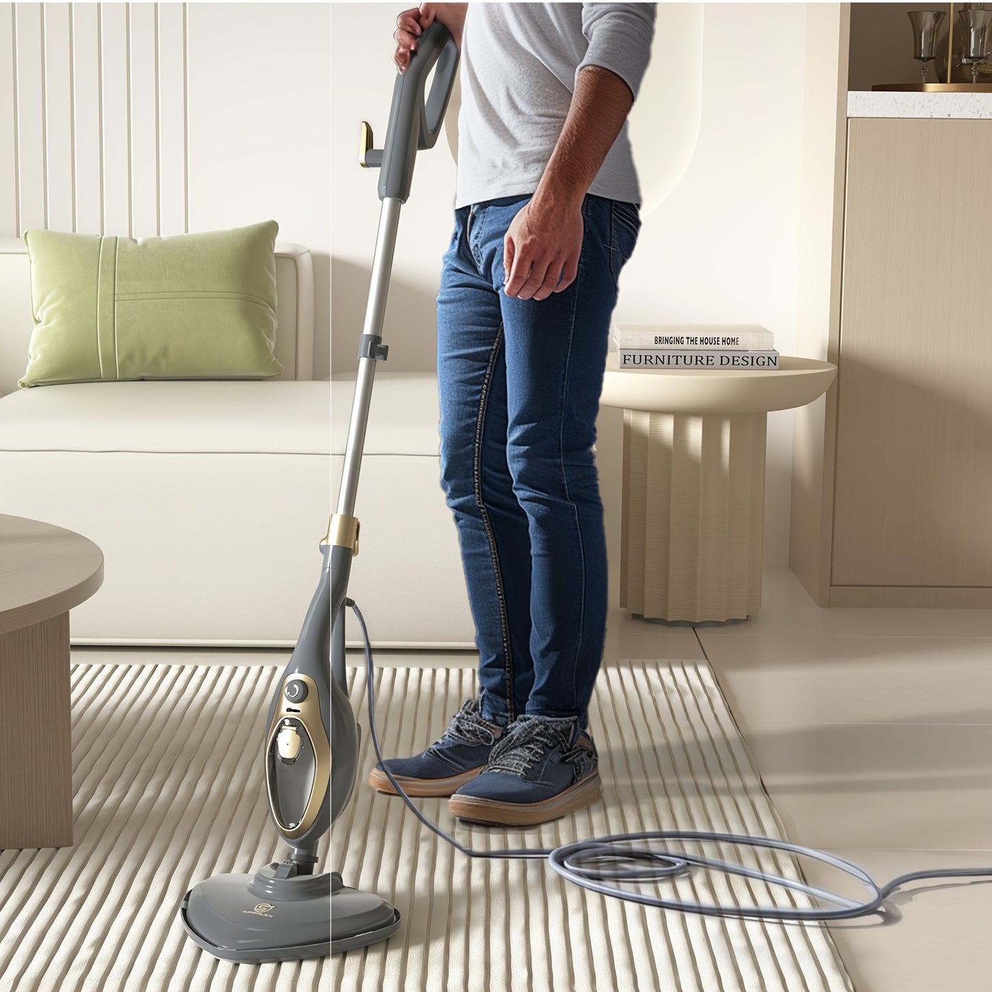 SUPERLEX Pulitore a Vapore Mocio a Vapore 15-in-1 Multifunzionale per Pavimenti e Mani Pulitore a Vapore 1500 W Blu, Pulitore per Pulizia Profonda Pavimenti Legno Duro Piastrelle
