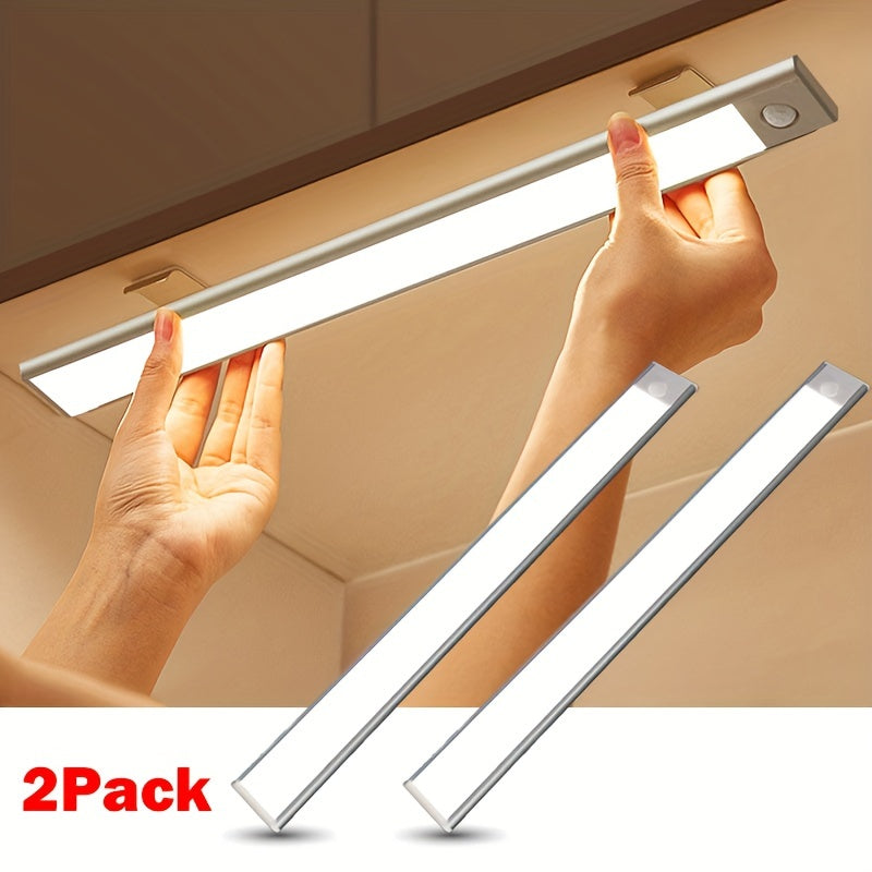 Luci a LED sottopensile Setonr con involucro in lega di alluminio, luce a sensore di movimento a batteria ricaricabile per uso interno, luci per armadio magnetiche dimmerabili, illuminazione senza fili sottopiano per cucina, scale, camera da letto, soggio