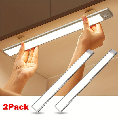 Luci a LED sottopensile Setonr con involucro in lega di alluminio, luce a sensore di movimento a batteria ricaricabile per uso interno, luci per armadio magnetiche dimmerabili, illuminazione senza fili sottopiano per cucina, scale, camera da letto, soggio
