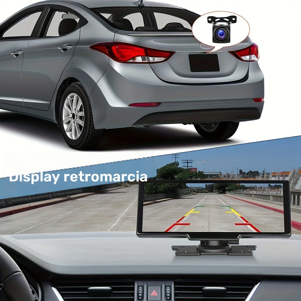 Autoradio da 9,3 pollici CarPlayer wireless per Android Auto, DVR integrato, monitor touch HD IPS, registratore a doppia lente, immagine retromarcia, uscita AUX FM, controllo vocale