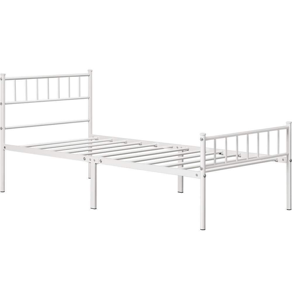 Costoffs Struttura Letto Moderno in Metallo con Testiera e Pediera con Spazio di Archiviazione per Appartamento Camera da Letto
