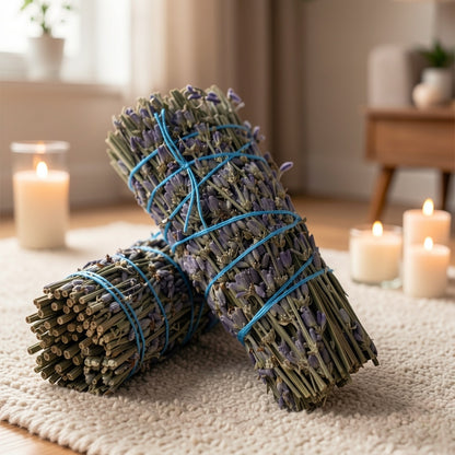 1 Set di Incenso Contiene Rosmarino, Lavanda, Bastoncini di Artemisia e Salvia per Purificazione Energetica, Regalo Combinato per la Pulizia della Casa e Meditazione, Decorazione Domestica, Perfetto per il Ringraziamento