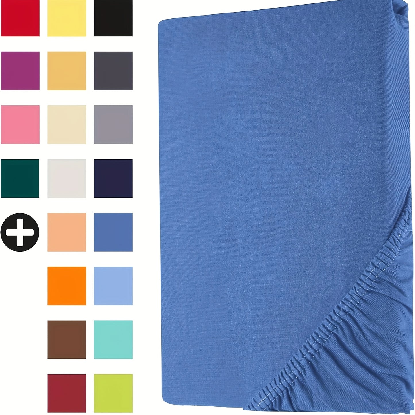 Lenzuolo con Angoli 100% Jersey, con Angoli Elastici e Volant da 30cm, Lenzuolo Ipoallergenico e Traspirante, Adatto per Materassi da 90x200 a 200x220, Lenzuolo con Angoli 100% Jersey, Lenzuolo con Angoli King Size, Lenzuolo con Angoli con Tasca Profonda,