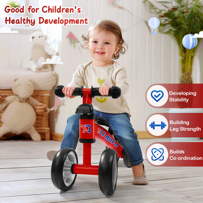 I BUY IT Bici in equilibrio per bambini - Bici leggera per bambini piccoli con telaio robusto e base ampia, 4 opzioni di colore (Rosa/Rosso/Verde/Blu/Giallo) - Bici addestramento senza pedali con sistema di freno lineare e ruote basse per bambini e bambin