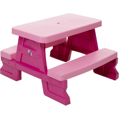 Gruppo di sedute per bambini da esterno - Tavolo da picnic con panche, resistente alle intemperie, vari colori