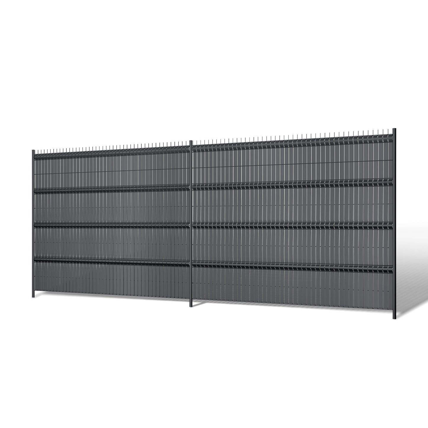 Schermo Privacy Balcone Strisce Privacy in PVC, Pali per Recinzione, Schermo Privacy Giardino in Laminato ad Alta Pressione per Pannelli a Rete Doppia, Incluse Clip, Tagliabile 3500/6500/7000cm