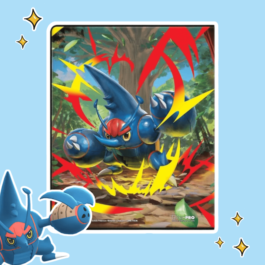 Pokémon ME02 – Portafoglio a 4 Tasche – Raccoglitore Ufficiale per la Conservazione delle Carte Pokémon, Perfetto per Collezionisti e Giocatori