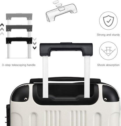 Valigia da imbarco 55x35x20cm a guscio rigido in ABS con trolley da viaggio, bagaglio a mano da cabina, 33L, regalo per Black Friday, Giorno del Ringraziamento, Natale