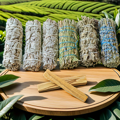1 Set di Incenso Contiene Rosmarino, Lavanda, Bastoncini di Artemisia e Salvia per Purificazione Energetica, Regalo Combinato per la Pulizia della Casa e Meditazione, Decorazione Domestica, Perfetto per il Ringraziamento