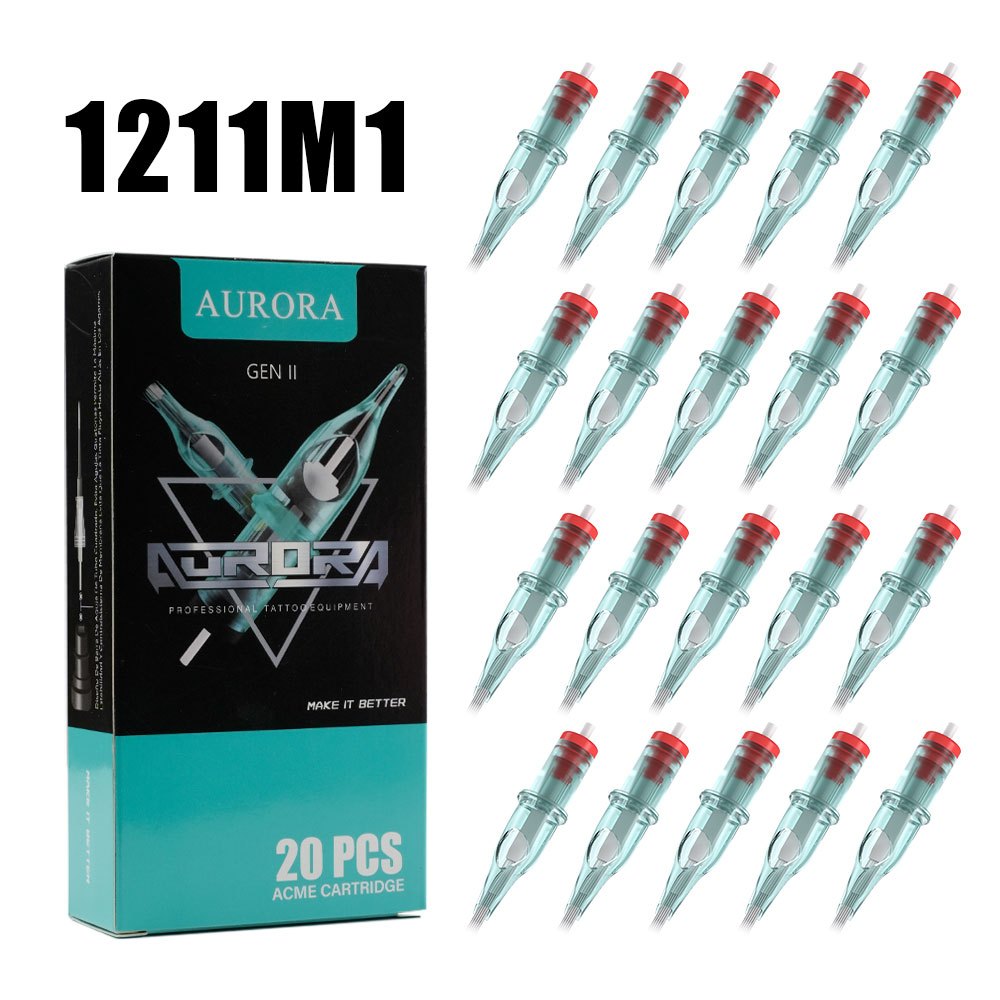 Aghi per tatuaggio, aghi professionali per tatuaggio, 20 pezzi, varie misure miste, Round Liner, Shader, Magnum, Curved/Round Mag, 5Rl 7Rl 9Rl 5Rs 7Rs 9Rs 15M1 21M1 15Cm 21Cm, aghi a membrana monouso per tatuaggio, per studio di tatuaggio professionale.