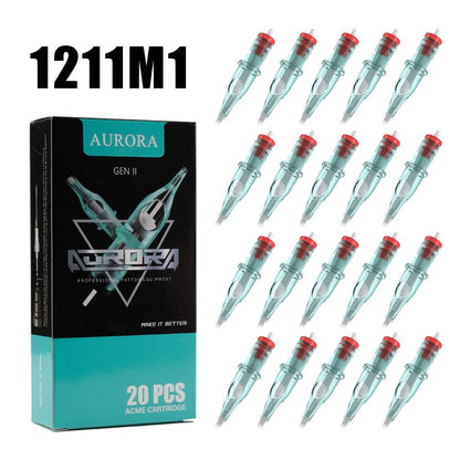 Aghi per tatuaggio, aghi professionali per tatuaggio, 20 pezzi, varie misure miste, Round Liner, Shader, Magnum, Curved/Round Mag, 5Rl 7Rl 9Rl 5Rs 7Rs 9Rs 15M1 21M1 15Cm 21Cm, aghi a membrana monouso per tatuaggio, per studio di tatuaggio professionale.