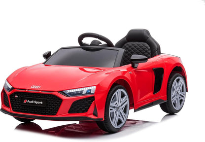 Baroni Toys Auto Macchina Elettrica per Bambini Audi R8 Sport, 12V Con MP3, Macchina telecomandata Full Optional, sedile in Eco pelle, porte apribili, Velocità 3-5 km/h, con Telecomando