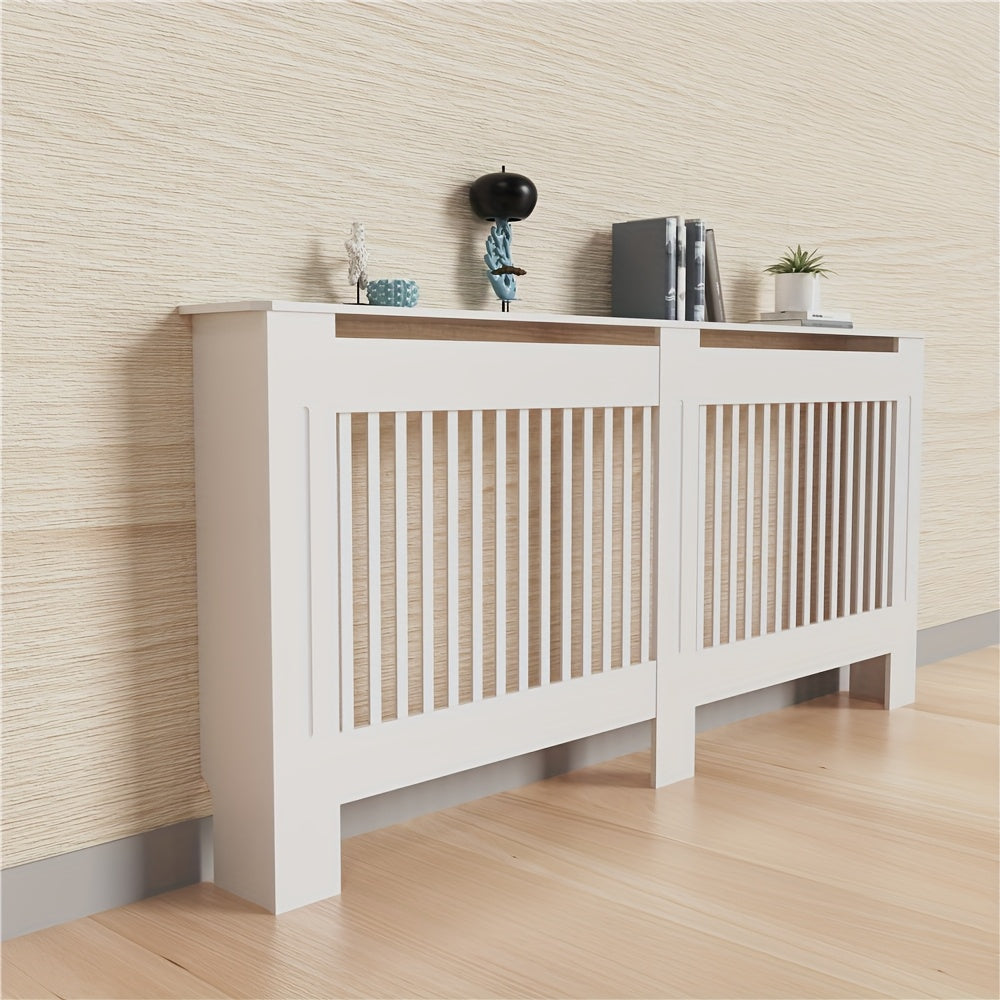 Copertura Radiatore Alta Mobile in Legno Altezza Interna 100Cm Coperture Riscaldatore Bianche Scolli Moderni Scaffale Radiatore Alto MDF Spesso Mobile in Legno Cucina Camera da Letto per Soggiorno