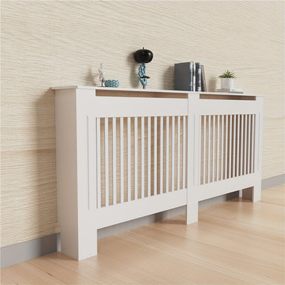 Copertura Radiatore Alta Mobile in Legno Altezza Interna 100Cm Coperture Riscaldatore Bianche Scolli Moderni Scaffale Radiatore Alto MDF Spesso Mobile in Legno Cucina Camera da Letto per Soggiorno