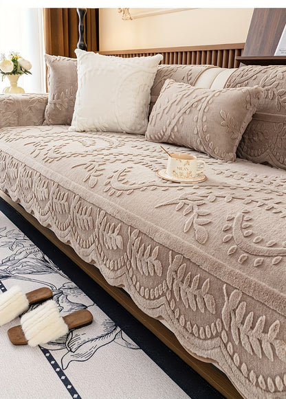 1 Copridivano in Peluche con Stampa Leopardata - Spesso, Caldo, Fintartan, Adatto agli Animali Domestici e Antiscivolo, Protezione per Divano per Soggiorno, Camera da Letto, Ufficio, Adatto a Diverse Dimensioni di Divano, Copridivani per Soggiorno