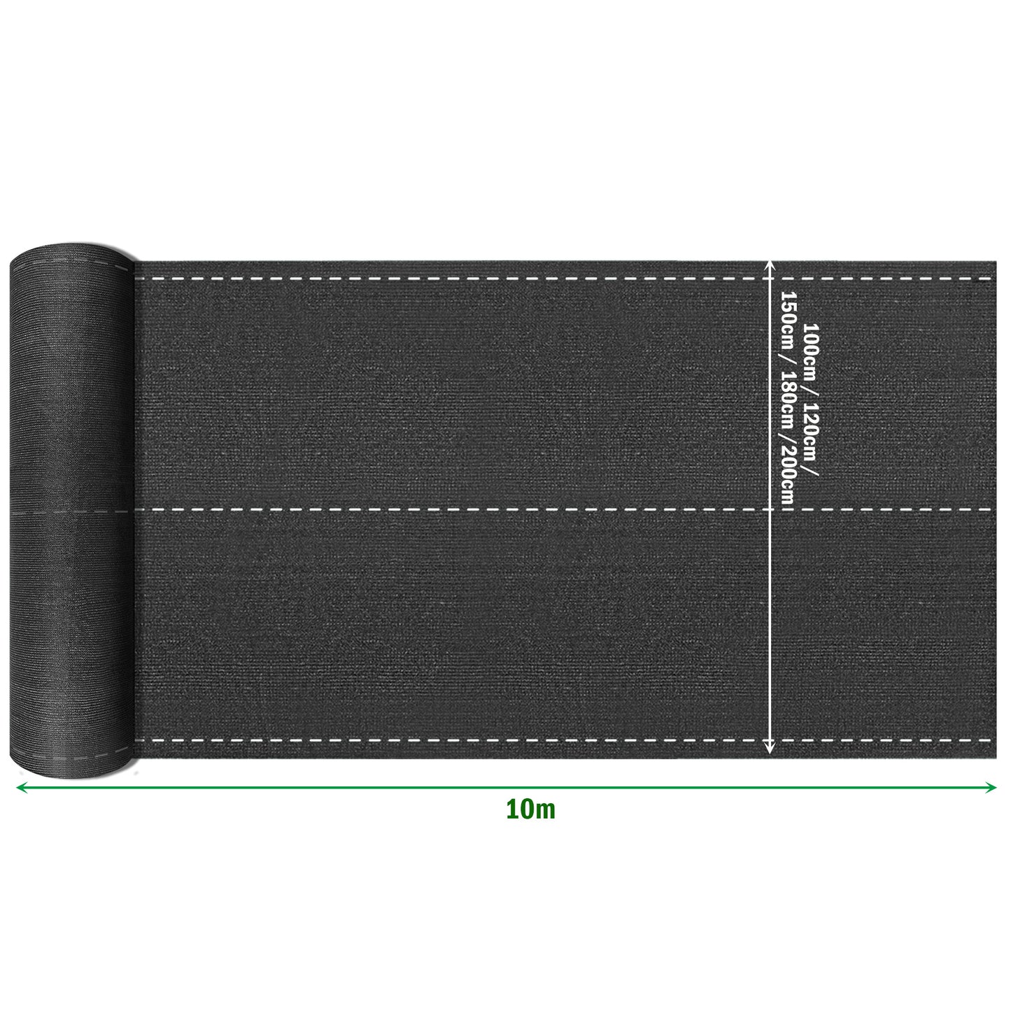 Rete Ombreggiante per Privacy 150g/m² in HDPE con Fascette, Ideale per Tennis, Balcone e Giardino