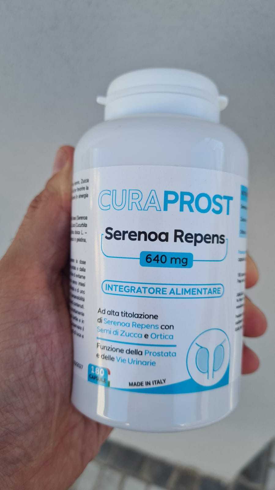 Integratore Prostata con Serenoa Repens, Semi di Zucca ed Ortica - Made in Italy - Spedizione veloce da magazzino locale