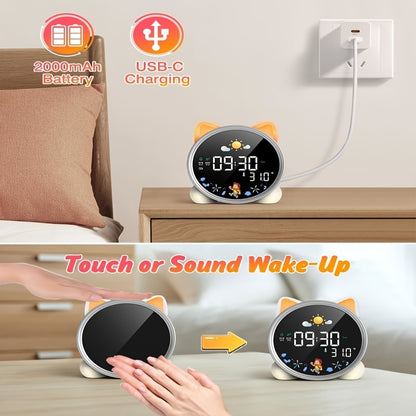 Sveglia Lemnoi per Bambini, Allenatore del Sonno per Ragazzi e Ragazze, Sveglia a Batteria per Bambini, Conto alla Rovescia, Funzione Snooze, 3 Livelli di Luminosità