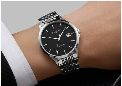 Orologio da polso da uomo automatico meccanico di lusso sottile sportivo con calendario per il Giorno del Ringraziamento