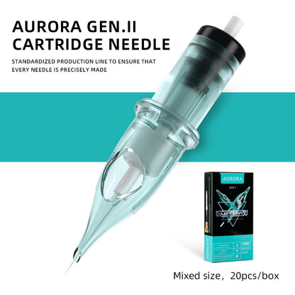 Aghi per tatuaggio, aghi professionali per tatuaggio, 20 pezzi, varie misure miste, Round Liner, Shader, Magnum, Curved/Round Mag, 5Rl 7Rl 9Rl 5Rs 7Rs 9Rs 15M1 21M1 15Cm 21Cm, aghi a membrana monouso per tatuaggio, per studio di tatuaggio professionale.
