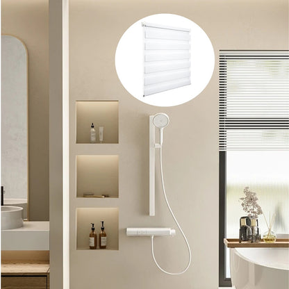 2 pezzi, Tende Doppie, Tende a Rullo Ombreggianti Doppie, Senza Foratura con Fissaggio a Morsetto, Trasparenti, Oscuranti, Regolazione della Luce, Decorazione Domestica, Tende per Camera da Letto Cucina Bagno Soggiorno, Facili da Pulire