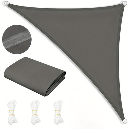 1pezzo 95% Protezione UV Parasole Vela - Tessuto HDPE Resistente con Doppia Rafforzazione delle Estremità, Resistente alle Lacerazioni, Facile da Installare con Corda Inclusa per Giardino, Patio, Balcone, Campeggio e Picnic - Grigio Profondo, Parasole Vel