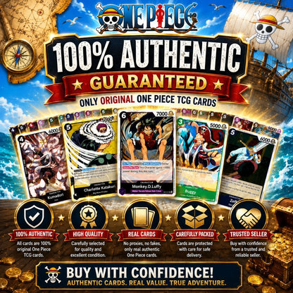 50 Carte TCG One Piece: 45 Carte Comuni / Rare + 5 Carte Holo Rare - Versione Inglese - 100% Autentico - Lotto Casuale