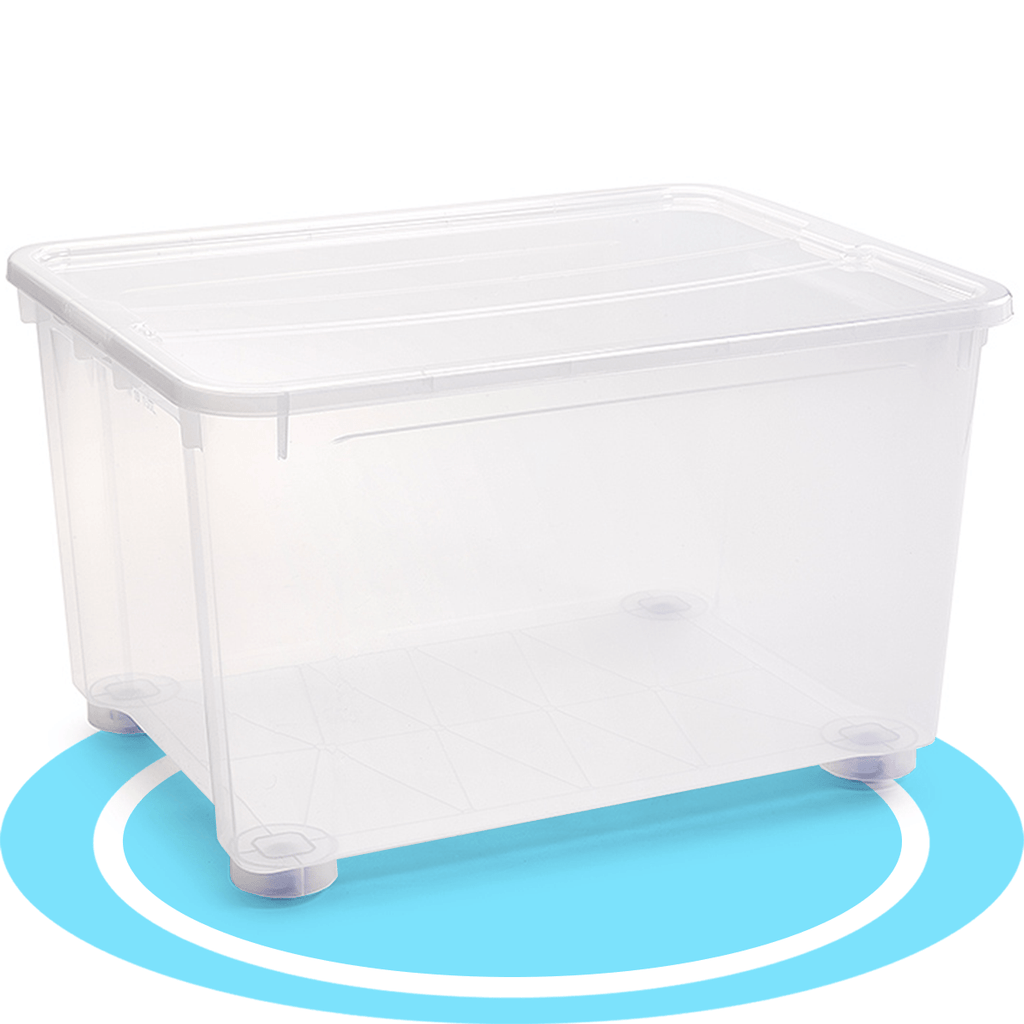 Scatola di Plastica per Organizzare Giocattoli, Libri, Documenti e Coperte - Chiusura Ermetica, Grande Capacità e Resistente - Dekohome