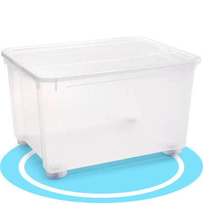 Scatola di Plastica per Organizzare Giocattoli, Libri, Documenti e Coperte - Chiusura Ermetica, Grande Capacità e Resistente - Dekohome