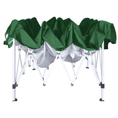 Gazebo Pieghevole 3X6 per Giardino, Gazebo Pieghevole, Baldacchino Pop-Up, Altezza Regolabile 2.4M - 2.6M Tenda da Festa Tenda da Giardino per Feste in Giardino Matrimoni all'Aperto, Stabile Senza Tessuto di Supporto