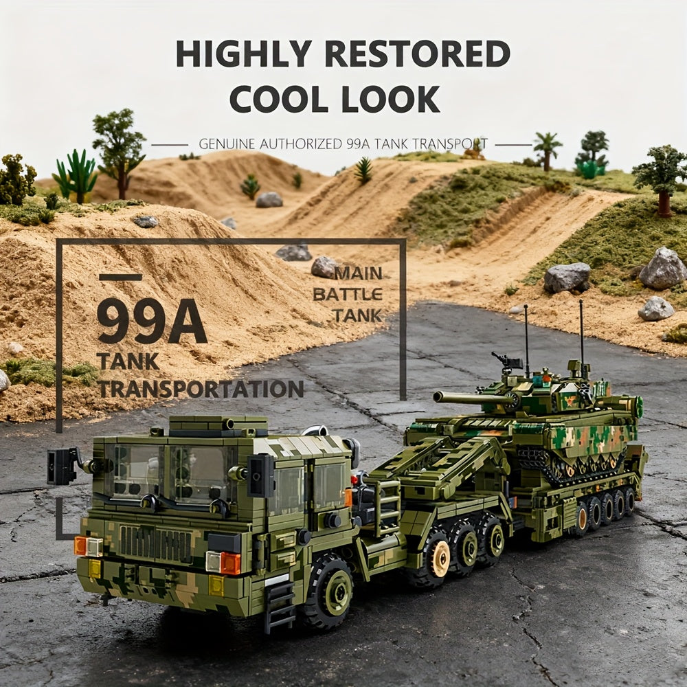 Un set di 2784 pezzi di kit di costruzione di veicolo blindato per personale, set di costruzione blindato militare, modello di blocco di costruzione decorativo MOC, regalo per appassionati, 688003