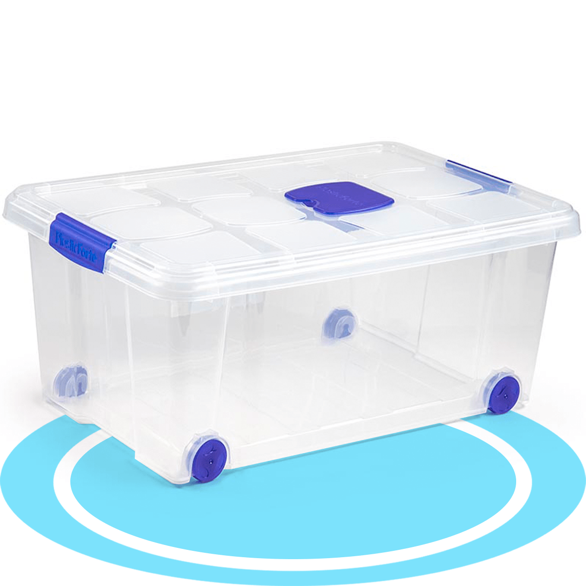 Scatola di Plastica per Organizzare Giocattoli, Libri, Documenti e Coperte - Chiusura Ermetica, Grande Capacità e Resistente - Dekohome