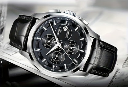 [I&W CARNIVAL] Orologio Meccanico Automatico Multifunzione Uomo, Orologio Sportivo alla Moda con Calendario e Impermeabile fino a 30m