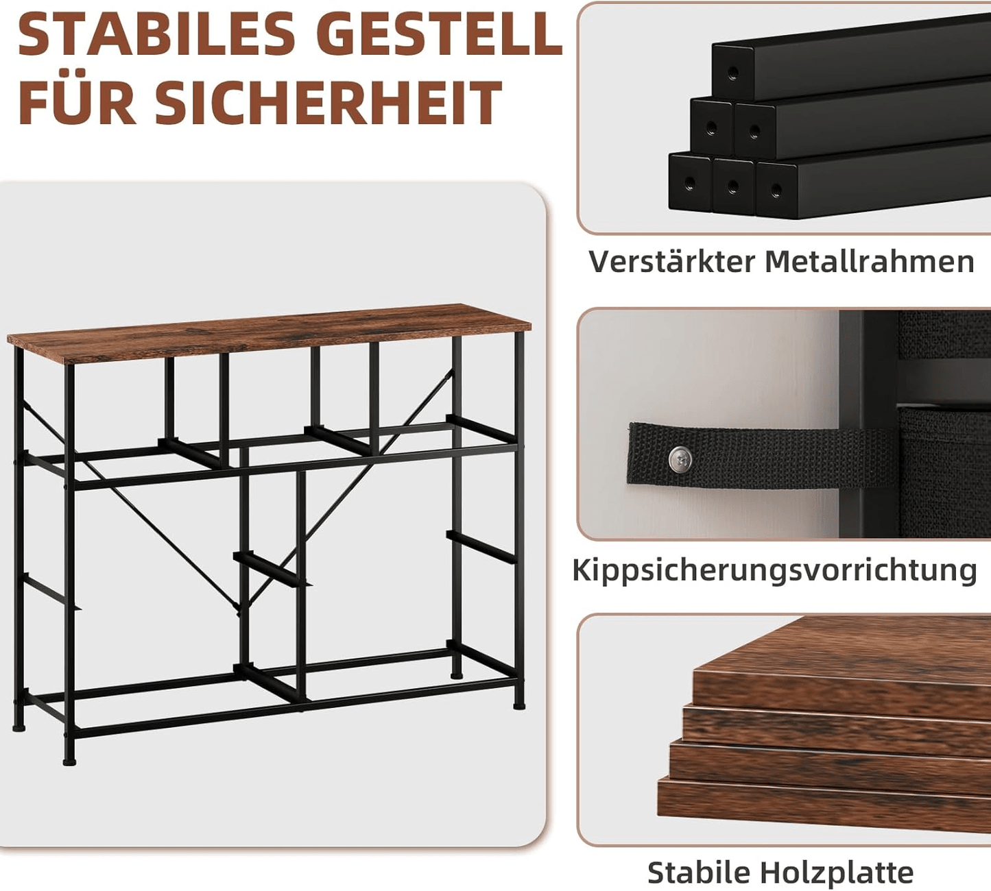 Cassettiera con cassetti, Cassettiera in tessuto per camera da letto, soggiorno, corridoio, Credenza, Mobile con cassetti, Mobile portaoggetti, 7 cassetti in tessuto, Effetto venatura del legno