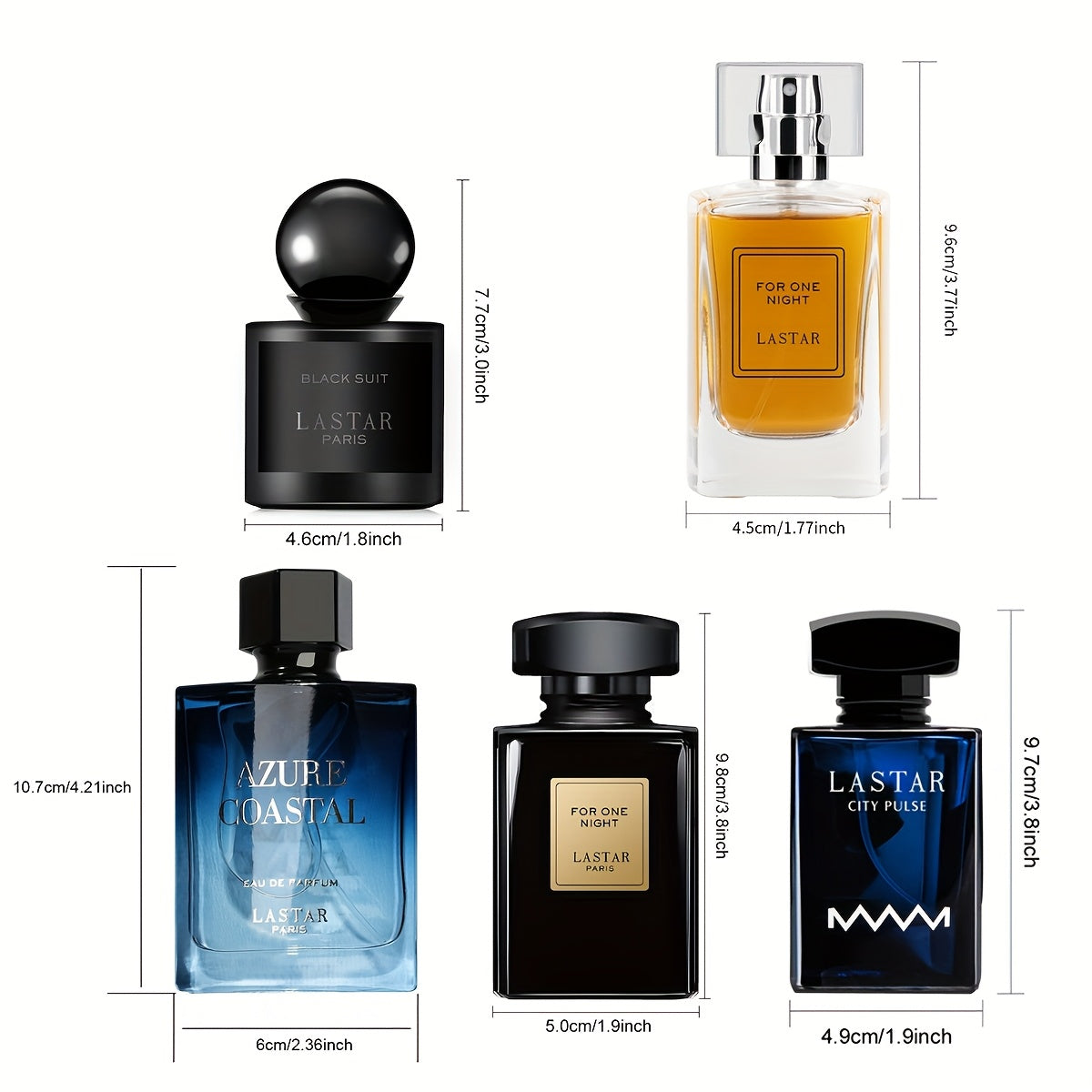 Set da 5 flaconi di profumo da uomo, Muschio classico, Patchouli, Vaniglia, Caffè, Fragranza a lunga durata, Eau de Toilette da uomo, Colonia da uomo, Adatto a molteplici occasioni, Confezionato singolarmente, Regalo per le feste, Festa del papà, Totale 2