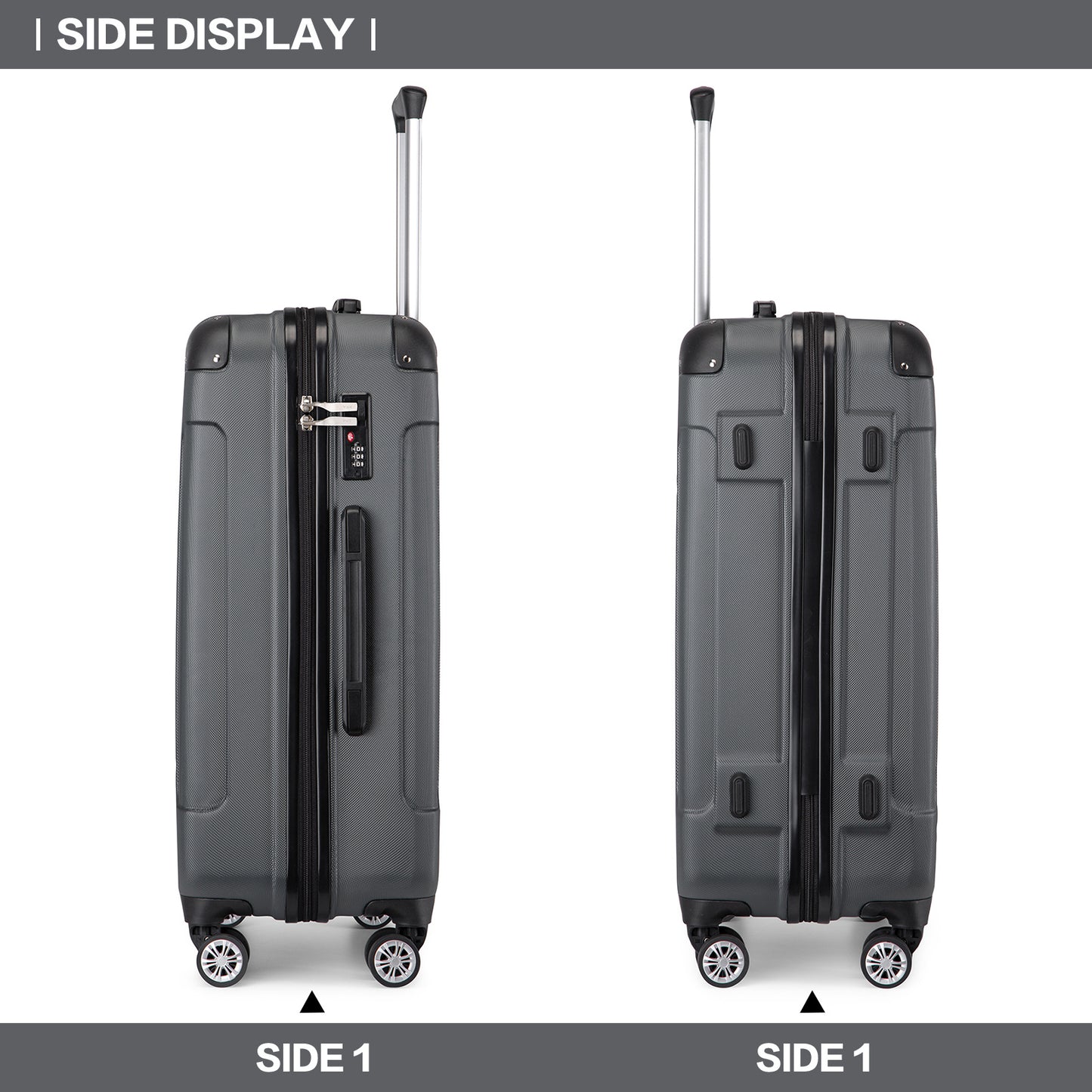 Valigia da imbarco 55x35x20cm a guscio rigido in ABS con trolley da viaggio, bagaglio a mano da cabina, 33L, regalo per Black Friday, Giorno del Ringraziamento, Natale