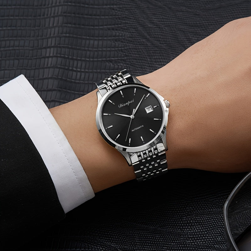 Orologio da polso da uomo automatico meccanico di lusso sottile sportivo con calendario per il Giorno del Ringraziamento