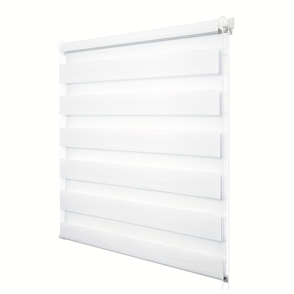 1 pz, Tende a rullo a doppia bobina, Nessuna perforazione richiesta, Tende a rullo a doppia bobina con tensione laterale, Facili da riparare, Trasparenti, Ombra, Bianco, Tende a rullo per finestre, Regalo per le vacanze