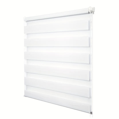 1 pz, Tende a rullo a doppia bobina, Nessuna perforazione richiesta, Tende a rullo a doppia bobina con tensione laterale, Facili da riparare, Trasparenti, Ombra, Bianco, Tende a rullo per finestre, Regalo per le vacanze