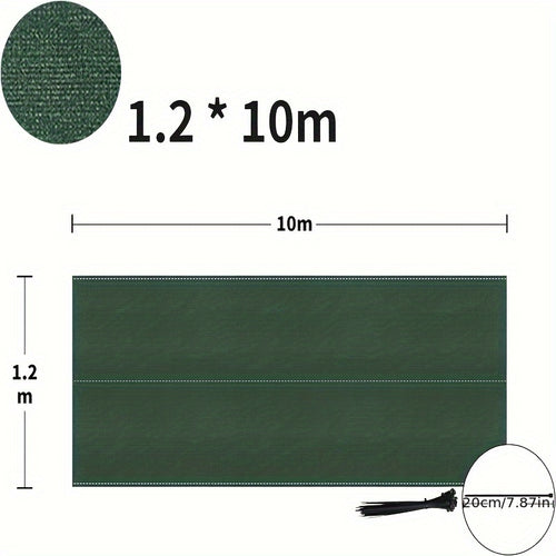 Schermo Privacy da 100 cm per Balcone, Campo Sportivo e Giardino, Rete Ombreggiante da 150 g/m² con Protezione UV e Design Antivento, Include Legacci in Verde Grigio Scuro