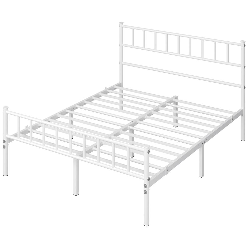 Costoffs Struttura Letto Moderno in Metallo con Testiera e Pediera con Spazio di Archiviazione per Appartamento Camera da Letto