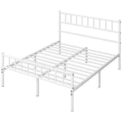 Costoffs Struttura Letto Moderno in Metallo con Testiera e Pediera con Spazio di Archiviazione per Appartamento Camera da Letto