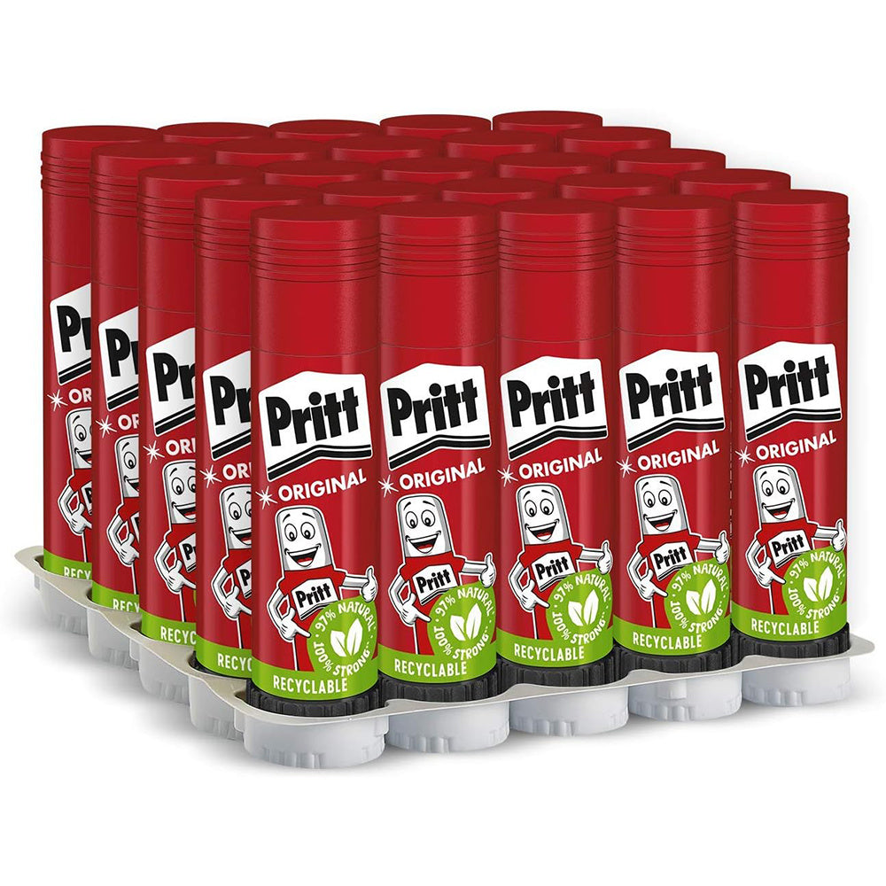 Pritt 25 Colla Stick Original 11g Sicura Naturale per Scuola Ufficio Fai da Te Lavabile Tessuti,Ufficio, Ritorno a scuola, Back To School, Back To Office