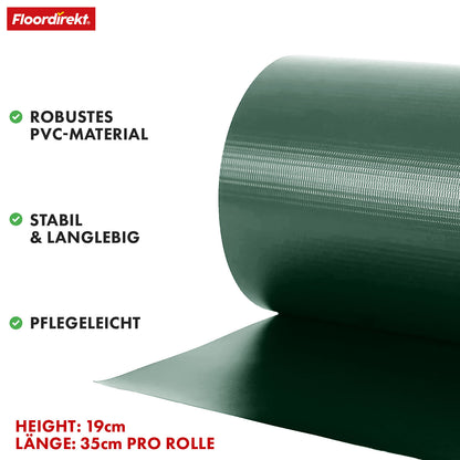 Striscia PVC per Privacy per Recinzione a Doppio Filo – Rotolo da 35m, Altezza 19cm, Include 20 Clip, Disponibile in 3 Colori e 4 Design