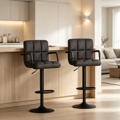 Sgabelli da bar, sgabello da bar girevole a 360° con altezza regolabile, sedia da reception, sgabelli da bancone moderni con schienale e poggiapiedi, sgabelli da bar ad altezza bancone, adatti per ufficio, bar, cucina, sala da pranzo, per regalo, regalo p