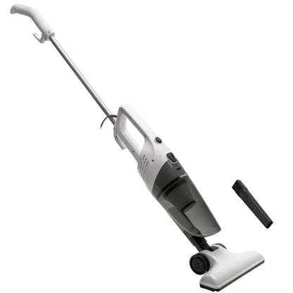 Aspirapolvere verticale senza sacco 800W 17 kPa Filtro EPA 11 Contenitore per polvere trasparente 0.6L Tubo metallico robusto Manico staccabile Cavo lungo da 7 metri Include spazzola per pavimenti duri e bocchetta a spina di pesce per una pulizia precisa