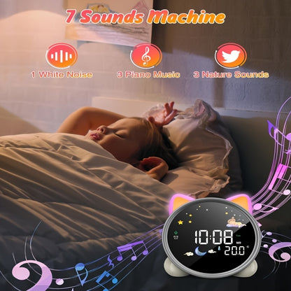 Sveglia Lemnoi per Bambini, Allenatore del Sonno per Ragazzi e Ragazze, Sveglia a Batteria per Bambini, Conto alla Rovescia, Funzione Snooze, 3 Livelli di Luminosità