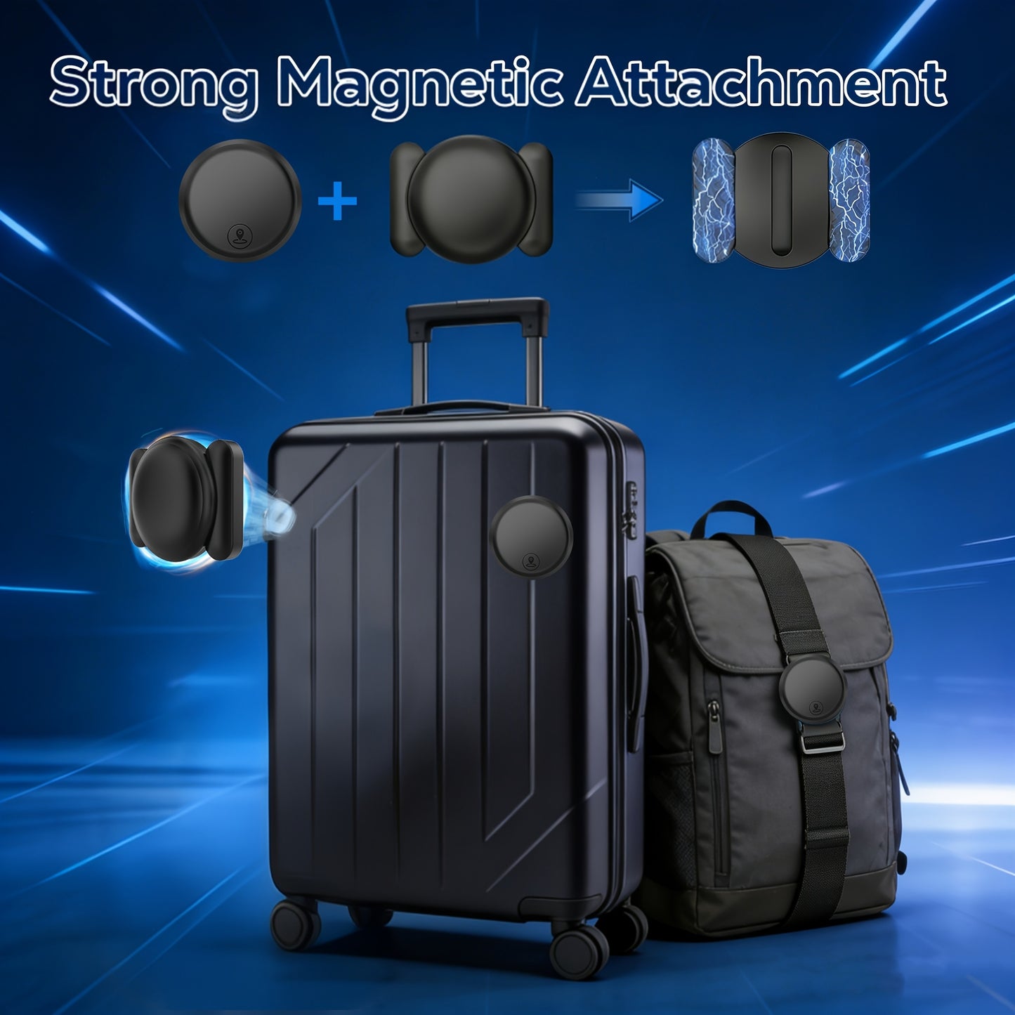 Localizzatore GPS compatibile con sistemi iOS e Android, Smart Locator magnetico, App integrata - Nessun costo aggiuntivo, Dispositivo anti-smarrimento globale adatto per animali domestici, bagagli e altro, Design di alta qualità con batteria CR2032 sosti