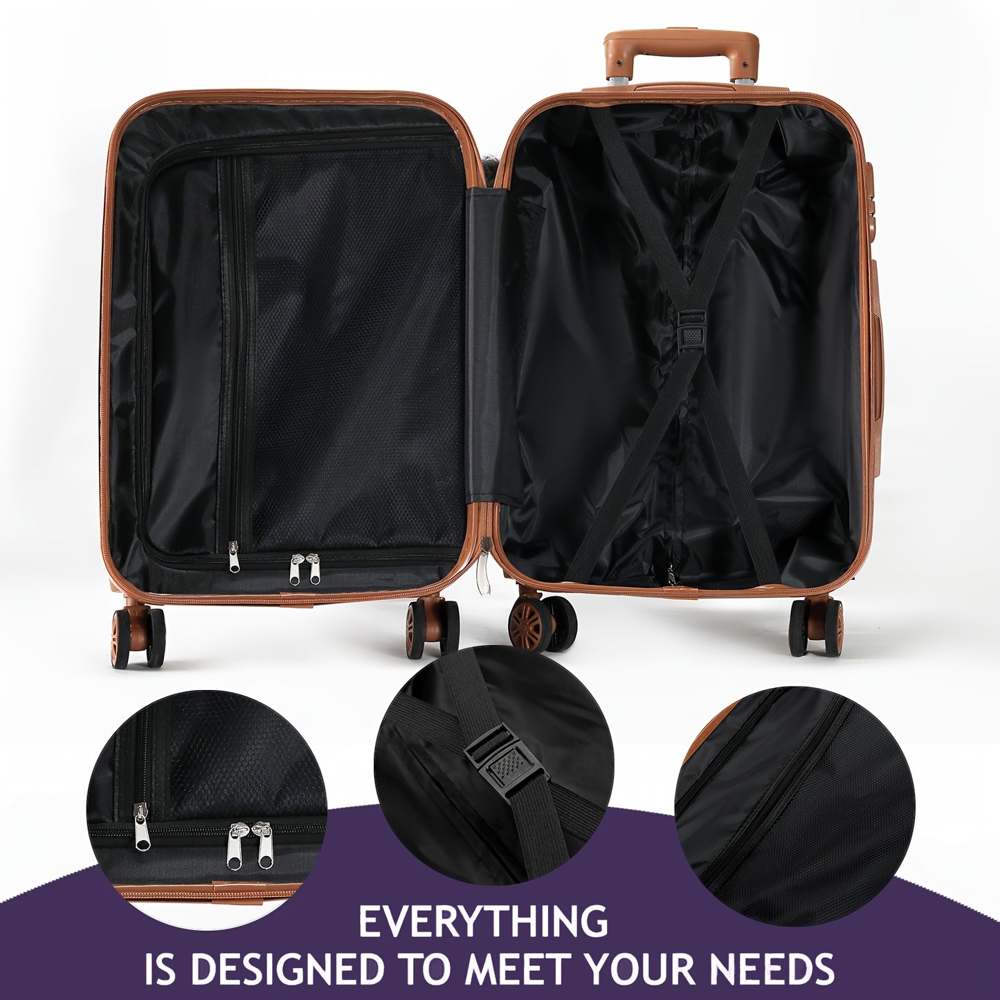 Un set di valigie disponibili nelle misure 20/24/28 pollici o 14/20 pollici, ideali per uso domestico, viaggi e lavoro, perfette come regalo per famiglia, amici e persone care