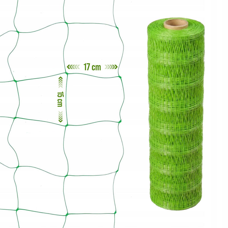 Rete da giardino per piante rampicanti 1.2×20M Supporto per la crescita di cetrioli, fagioli e fiori rampicanti, rete resistente con maglia da 15 × 17 cm che garantisce una guida stabile delle piante in verticale e un miglior accesso alla luce, rete per c